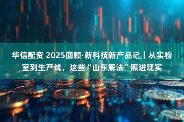 华信配资 2025回顾·新科技新产品记｜从实验室到生产线，这些“山东解法”照进现实