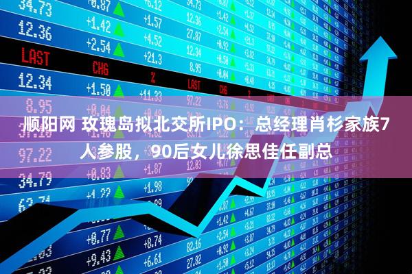 顺阳网 玫瑰岛拟北交所IPO：总经理肖杉家族7人参股，90后女儿徐思佳任副总